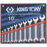1110MR, KING TONY Набор рожковых ключей, 6-28 мм, 10 предметов