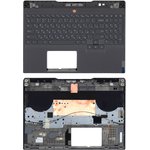 Клавиатура (топ-панель) для ноутбука Lenovo Legion S7-15IMH5 черная с черным ...