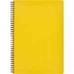 Бизнес-тетрадь А4,96л,кл,спир, пластик,тон.бл. Attache Bright colours Желтый