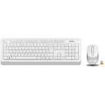 Клавиатура и мышь Wireless A4Tech FG1010 WHITE бело-серая, USB [1147575]