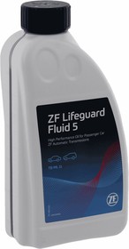 S671090170, Жидкость гидравлическая ZF LIFEGUARDFLUID 5, 1л - полусинтетическая (желтая) для АКПП VAG G052162A2,