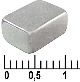 Фото 1/2 P 8X6X4 N35, (Магнит прямоугольный), Магнит самарий-кобальтовый класс N35 8х6х4 прямоугольник