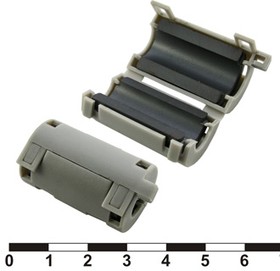 Фото 1/2 ZCAT2032-0930 (GREY), (серый), EMI фильтр, круглый феррит, внутр.9мм, корпус на защелке, 19,5*32мм, импеданс 50 Ом при 100 МГц
