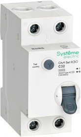 Systeme Electric City9 Set Авт. выкл. диф. тока (АВДТ) 1P+N С 32А 6kA 30мА Тип-AС 230В | купить в розницу и оптом