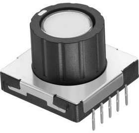 481RV12172100, Illuminated Rotary Switch with Pushbutton, Poles %3D 1, Positions %3D 8, 45°, Through Hole