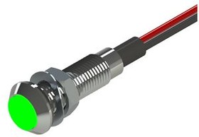 604-324-20, LED Indicator Green 5mm 6VDC 16mA