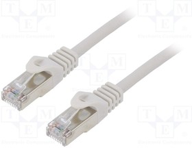 PP6-0.25M/W, Patch cord; F/UTP; 6; stranded; CCA; PVC; white; 0.25m; RJ45 plug