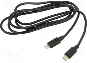 CC-USB2-CM8PM-1.5M, Кабель; USB 2.0; вилка Apple Lightning,вилка USB C; 1м; черный