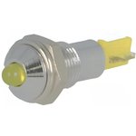 SMQD 06104, Индикат.лампа: LED, выпуклый, 24-28ВDC, Отв: d6,2мм, IP40, металл