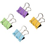 Зажимы для бумаг Attache Bright Colours 25мм,цветные,12шт/уп в карт.коробке