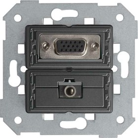 Коннектор Simon, VGA HD15, мама + мини-джек 3,5мм, S82, S82N, 82 Detail 7500091-039