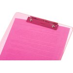 Папка-планшет Attache А4, жесткий пластик 2мм, прозрачный красный