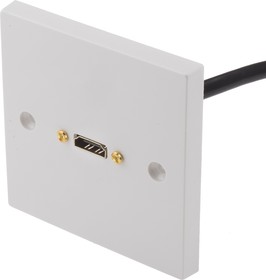 Фото 1/4 Single Gang 1 Way Female HDMI Faceplate