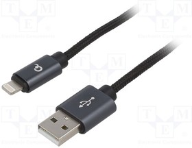CCB-MUSB2B-AMLM-6, Кабель; USB 2.0; вилка Apple Lightning,вилка USB A; позолота