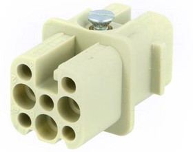 Фото 1/5 Socket contact insert, 3A, 8 pole, unequipped, crimp connection, 09360083101