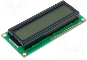 Фото 1/2 RC1602B-FHW-ESV, Дисплей: LCD, алфавитно-цифровой, FSTN Positive, 16x2, серый, LED