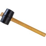 Киянка, деревянная рукоятка, 450 г, черная резина, 121042