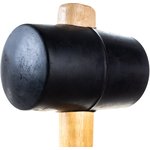 Киянка, деревянная рукоятка, 450 г, черная резина, 121042