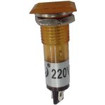 N-XD10-2-Y (N-825Y), Лампа неоновая с держателем желтая 220VAC (OBSOLETE)