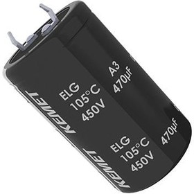 ELG107M400AQ3AA, Aluminum Electrolytic Capacitors - Snap In 100uF 400V 20% 105C Snap in 22x35
