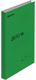 Фото 1/8 Скоросшиватель картонный мелованный BRAUBERG, гарантированная плотность 360 г/м2, зеленый, до 200 листов, 121519