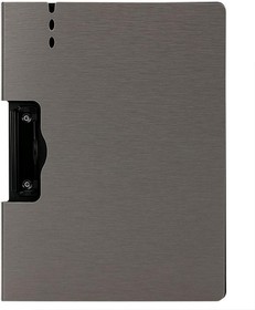 Фото 1/3 Папка-планшет A4 РР с крышкой темно-серый 64512