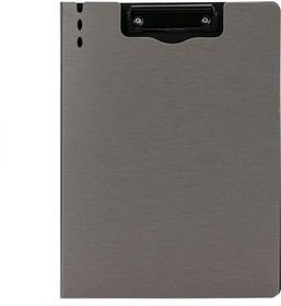 Фото 1/3 Папка-планшет A4РР с крышкой крышкой темно-серый 64513