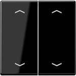 JUNG A 500 Черная Клавиша для двойной кнопки BCU нейтрал.положения с символами