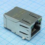 ARJE-0034, Разъем RJ-45 RCP 8 контактов шаг 1.02мм угловой SMD 12 терминалов 1 ...