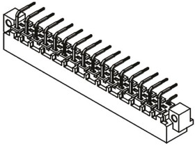 Фото 1/2 09041322921, 09 04 32 Way 5.08mm Pitch, Type D Class C1, 2 Row, Right Angle DIN 41612 Connector, Plug