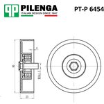 pt-p6454, PILENGA Ролик натяжителя ремня SUZUKI GRAND VITARA II