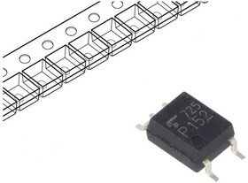 TLP152-E-T, Оптрон, SMD, Каналы 1, Вых драйвер IGBT, Uизол 3,75кВ, Uce 30В