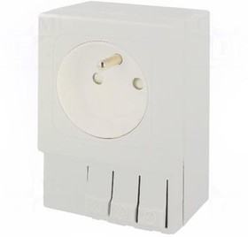Фото 1/3 03501.0-01, Light Grey 1 Gang Plug Socket, 16A, Type E - French, Indoor Use