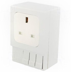 Фото 1/4 03503.0-01, Light Grey 1 Gang Plug Socket, 13A, Type G - British, Indoor Use