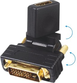 PSG03956, Переходник разъема, DVI, Штекер, HDMI, Гнездо