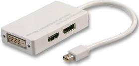 PSG90400, Переходник разъема, Mini DisplayPort, 1 вывод(-ов), Штекер, DisplayPort, 3 вывод(-ов), Гнездо