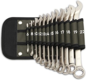 Фото 1/6 511312 Набор ключей комбинированных 12 шт., в фирменной сумке