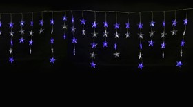 Фото 1/2 ULD-E5505-196/DTK WHITE-BLUE IP20 STARS-1 Занавес светодиодный фигурный UL-00001410