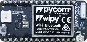 Фото 1/2 PYCOM WiPy 3.0 Модуль беспроводной связи WiFi, BTLE с коннекторами