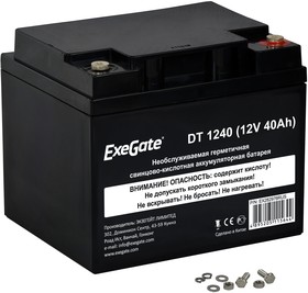 Фото 1/4 Батарея ExeGate DT 1240 (12V 40Ah), клеммы под болт М5