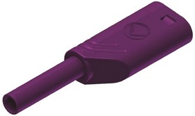 Фото 1/2 975090709, Violet Male Banana Plug, 2mm Connector, Solder Termination, 10A, 1000V ac/dc, Gold Plating