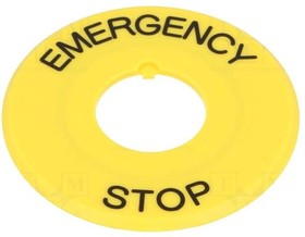 Label for emergency stop switch, HAAV-27
