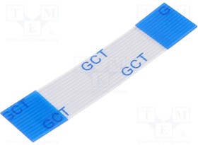 05-12-A-0030-A-4-06-4-T, FFC / FPC Jumper Cables 0.5mmP. FlatFlexCble, 12Contact, Conductor SameSide, Len30mm/1.18in, Tin Plt