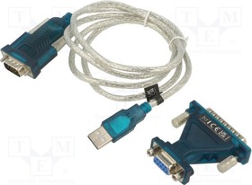 UA0042B, Конвертор USB-RS232; D-Sub 9pin "папа",вилка USB C; 1,3м