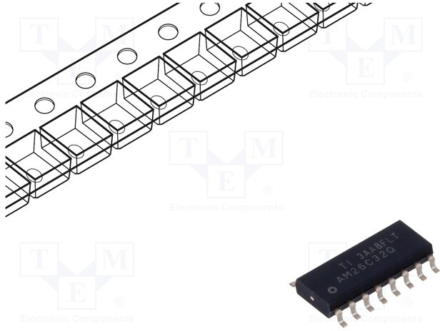 Lot De 5 Circuits Intégrés AM26C32IDR - Récepteur De Ligne Différentiel Quadruple - 16-SOIC