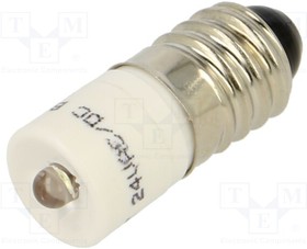 1860335W3, Индикат.лампа: LED; E10,T10; белый; пластик; 24ВAC; 24ВDC; -20-60°C