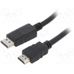 CC-DP-HDMI-6, Кабель; DisplayPort 1.2; вилка DisplayPort,вилка HDMI; 1,8м