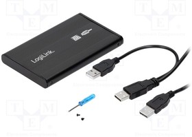 Фото 1/2 UA0041B, Корпус для дисков 2,5", USB 2.0, PnP и hot-plug, черный