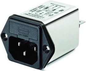 FN9260B-1-06, Filtered IEC Power Entry Module, IEC C14, Medical, 1 А, 250 В AC, 2-Pole Fuse Holder