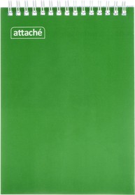 Фото 1/2 Блокнот на спирали А5 60л. ATTACHE,т.-зеленый, блок 60г, обложка 215г